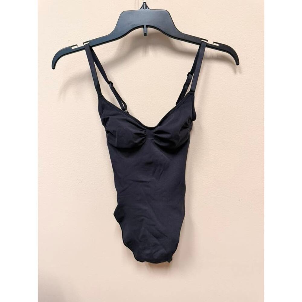 SKIMS SEAMLESS SCULPT Thong Bodysuit - Onyx Size S NWT #0016